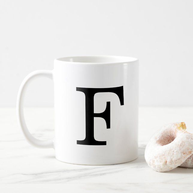 Lettre F Monogramme Mug classique, 11 oz (Avec donut)