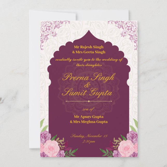 lettre faire-part de mariage (Devant)