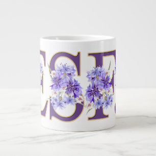LETTRE FÉMININE ESFJ Florale MBTI Géant Coffee Mug