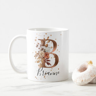 LETTRE FLEURIE DE COCOPIE B MONogramme Café Mug