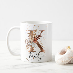 LETTRE FLEURIE DE COCOPIE K MONogramme Café Mug