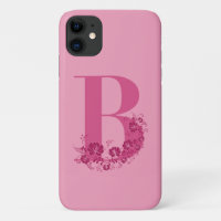 Lettre florale B coque iphone