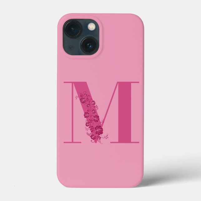 LETTRE Florale M coque iphone (Verso)