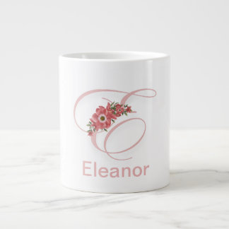 Lettre florale Monogramme moderne Café initial Mug