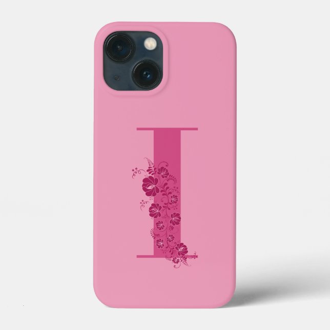 LETTRE Florale MOYENNE I coque iphone (Verso)