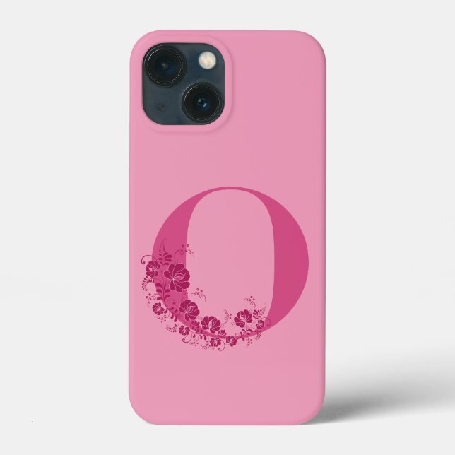 Lettre florale O coque iphone (Verso)