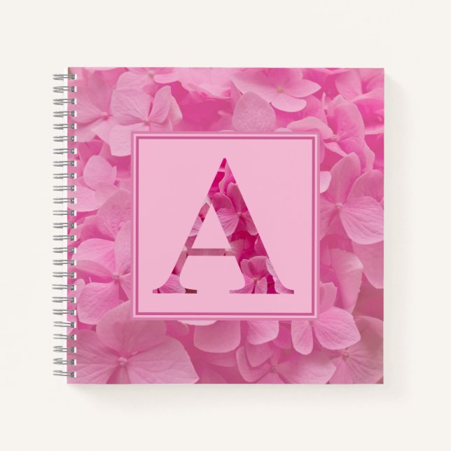 LETTRE Florale Rose LETTRE "A" Carnet Journal (Devant)