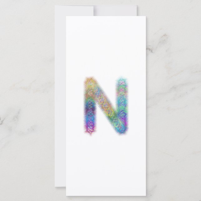 Lettre fractale N monogramme (Devant)