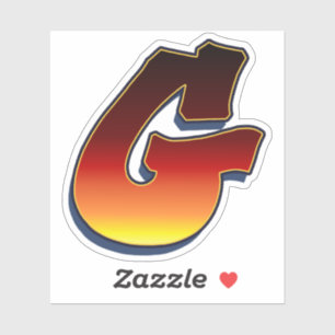Lettre G - Sticker pour les flammes