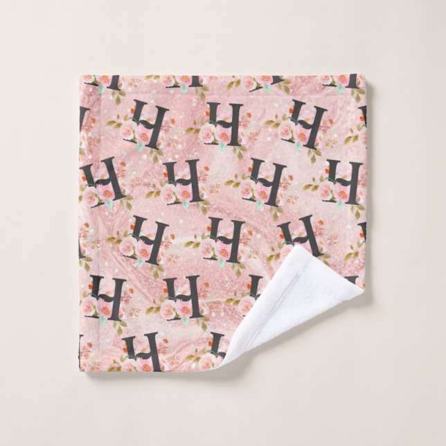 Lettre H (Gant de toilette)