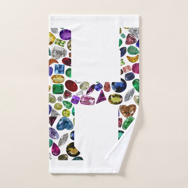 Lettre H Monogramme (Serviette à main)
