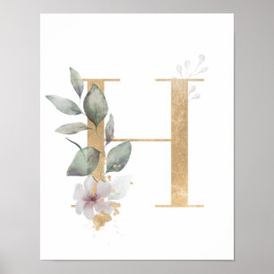 Lettre H Monogramme Poster