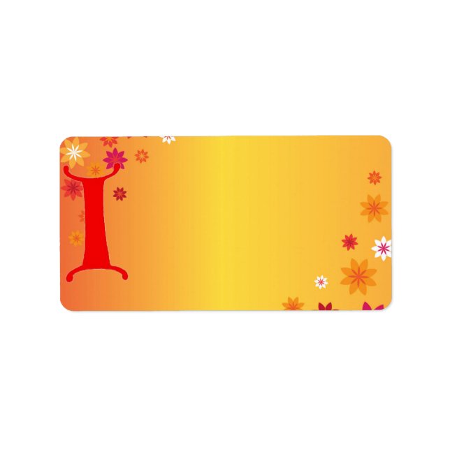 Lettre I Étiquette de adresse (Devant)