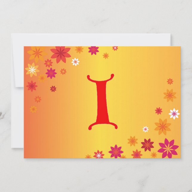 Lettre I invitation (Devant)