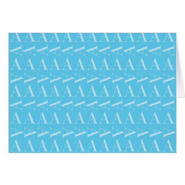 Lettre initiale A, Aqua Blue (Devant horizontal)