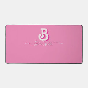 LETTRE INITIALE CHIC CHAUD Nom rose Monogramme