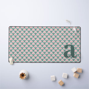 Lettre initiale de monogramme floral vintage rose 