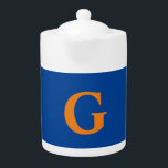 Lettre Initiale Monogramme Moderne Design Bleu Ora<br><div class="desc">Voulez-vous posséder un produit avec les initiales de votre nom? Il est très simple,  esthétique et attrayant.</div>
