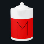Lettre initiale Monogramme moderne minimaliste rou<br><div class="desc">Une initiale extrêmement esthétique et remarquable se distingue sur un arrière - plan rouge. Vous pouvez modifier les informations sur le modèle avec vos propres informations personnelles avec des outils de modification simples et utiles. Ainsi,  vous aurez un produit qui vous est totalement unique.</div>