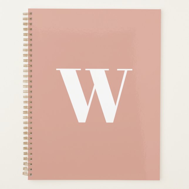 Lettre initiale monogramme moderne rose poussiéreu (Devant)