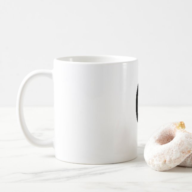 LETTRE INITIALE Monogramme Style moderne café Mug (Avec donut)