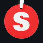 Lettre initiale Monogramme Style moderne Rouge Bla<br><div class="desc">Voulez-vous posséder un produit avec les initiales de votre nom? Il est très simple,  esthétique et attrayant.</div>