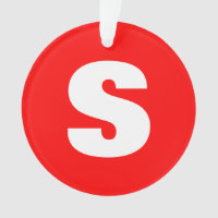 Lettre initiale Monogramme Style moderne Rouge Bla