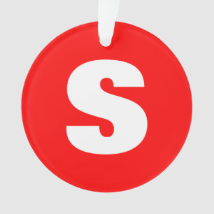 Lettre initiale Monogramme Style moderne Rouge Bla