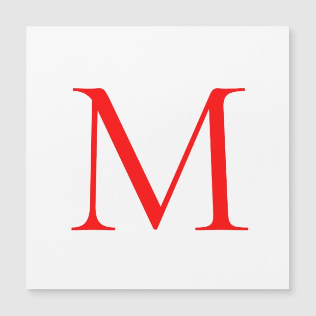 Lettre initiale rouge blanc monogrammed profession (Devant)