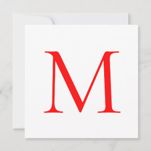 Lettre initiale rouge blanc monogrammed profession