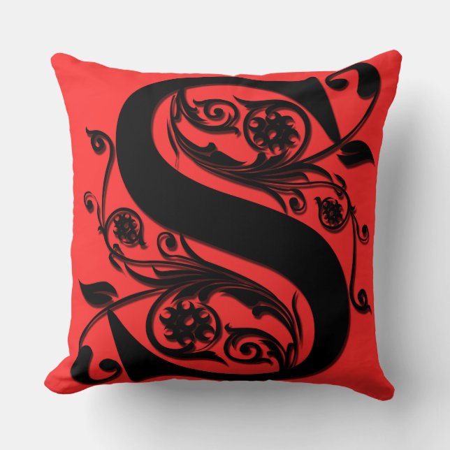 Lettre initiale S Monogramme - Coussin (Recto)