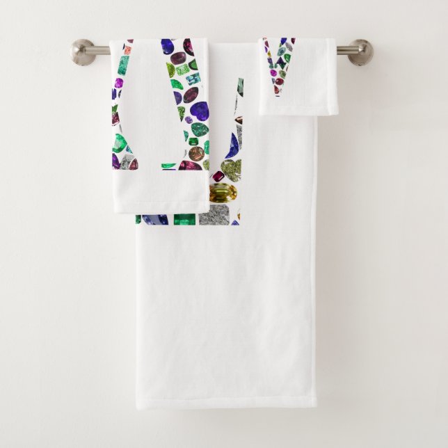 Lettre initiale W Gemstone Design (En situation)