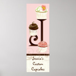 Lettre J Monogramme Dessert Boulangerie Poster d'a