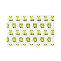 Lettre jaune de Greenleaf "a"