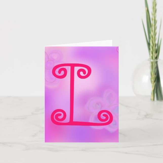 Lettre L Carte pour notes Monogramme (Devant)