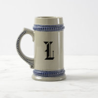 Lettre L Imprimée Mug Stein : Charme personnalisé