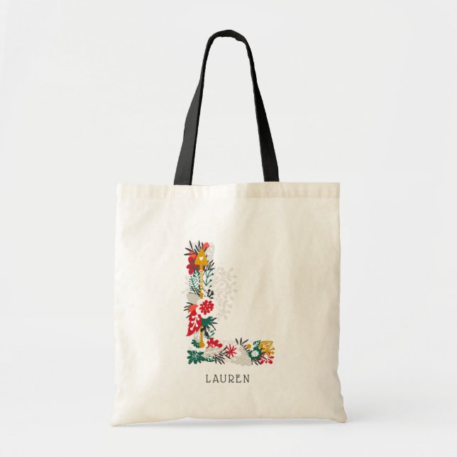 Lettre L | LETTRE FLEURIE Whimsique Sac Monogramme (Devant)