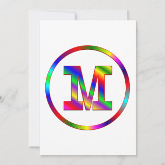 Lettre M arc-en-ciel