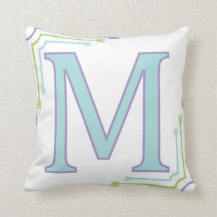Lettre M - Coussin de monogramme