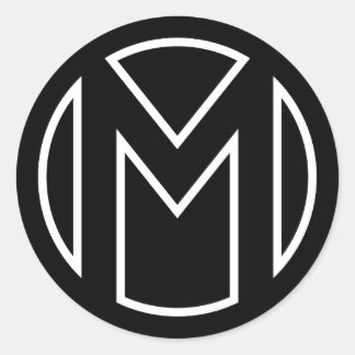 LETTRE M Sticker NOIR