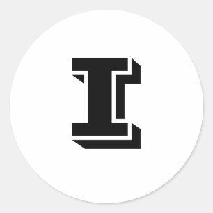 LETTRE MAJUSCULE I PETITS Stickers Ronds par Janz