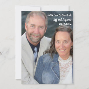 Lettre manuscrite de budget Photo Mariage Merci 