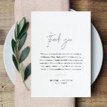 Lettre Mariage Merci HARLOSE Carte de note Napkin<br><div class="desc">Harlow Collection - un mélange parfait de sophistication propre et de modernité. Il est conçu avec une police de caractères moderne qui respire le style et l'élégance. Chaque produit de la collection est soigneusement conçu pour présenter un look à la fois intemporel et tendance.</div>