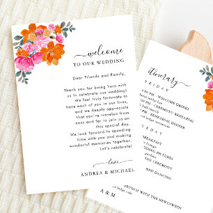Lettre Mariage rose orange - Accueil Carte Itinéra