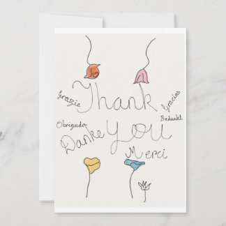 Lettre Merci en différentes langues