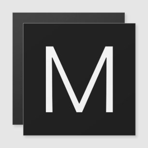 Lettre minimaliste moderne noire et blanche