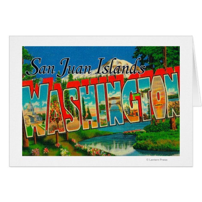 LETTRE MINUSCULE San Juan, Washington (Devant horizontal)