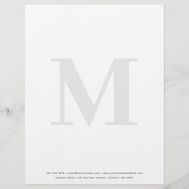 Lettre Modèle en-tête de monogramme (Devant)