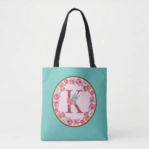 Lettre monogramme K avec Sac fourre-tout d'image d