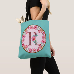 Lettre Monogramme R avec Sac fourre-tout d'image d
